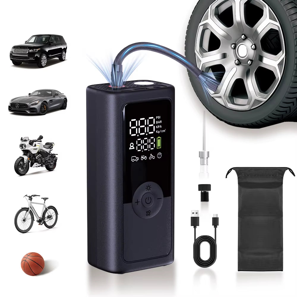 150Psi Portable Balloon Pump Car Air Compressor Tire Inflator Pump Electric Ball Tyre Pump