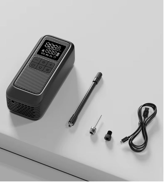 On-The-Go Pro Power: New LP17-A Mini 150 PSI Air Compressor. the Portable Tire Inflator for Cars, Bikes, Motorcycles.