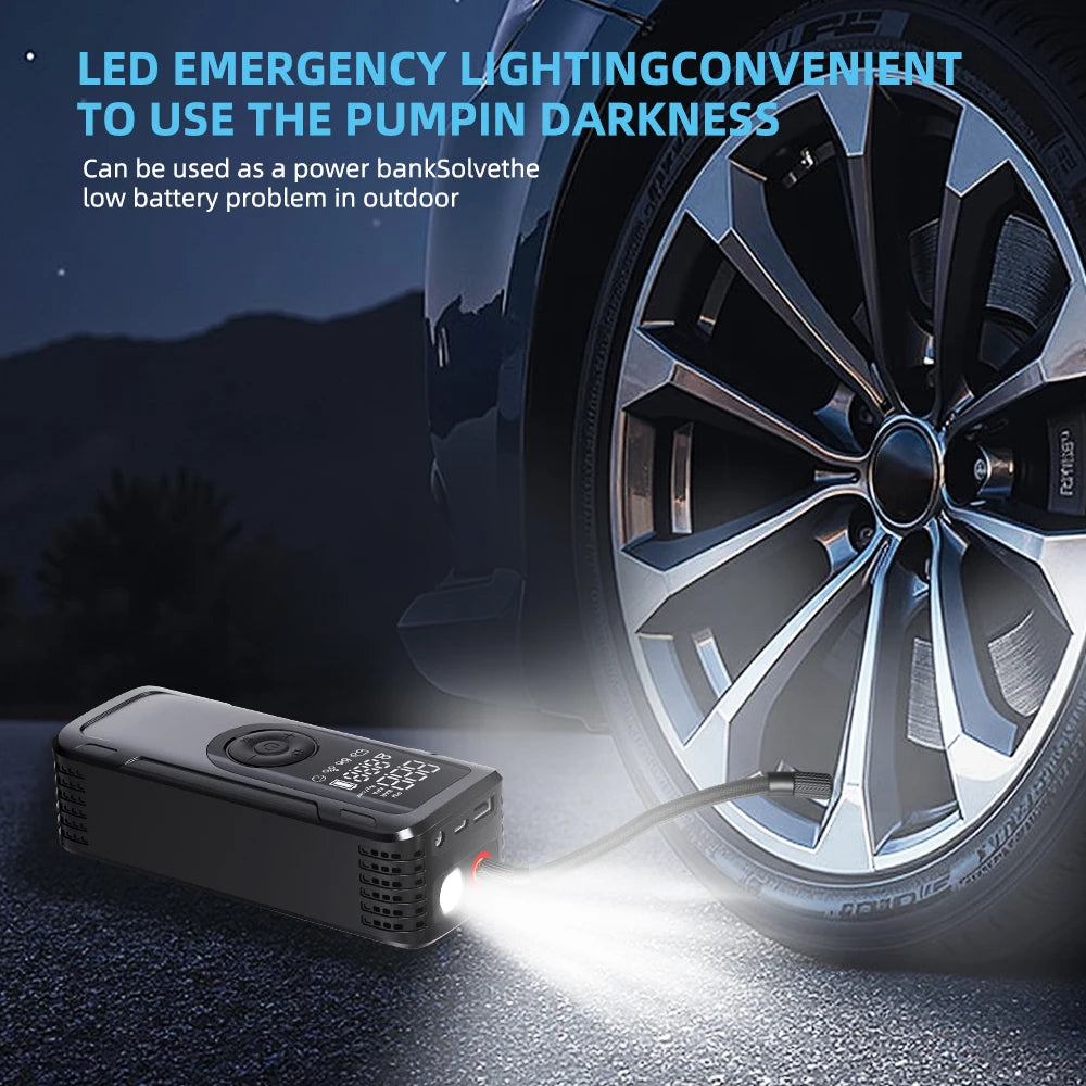 NEWO LP23 Portable Wireless Electric Air Pump Digital Aluminum Car Tire Inflator for Cars Bikes Motorcycles